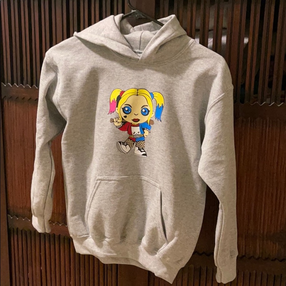 Harley Quinn sweatshirt youth size.